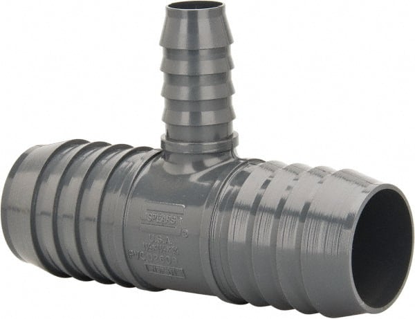 Barbed Tube Reducing Tee: 1-1/2 x 1-1/2 x 3/4