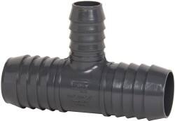 Barbed Tube Reducing Tee: 1-1/2 x 1-1/2 x 1