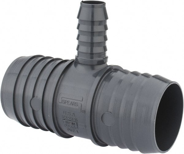 Barbed Tube Reducing Tee: 2 x 2 x 3/4