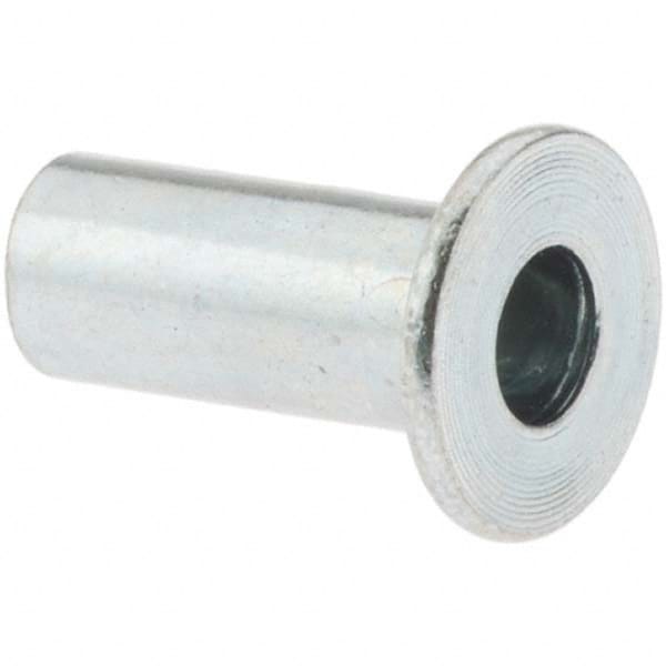 Rivet Nuts, Nut Type: Open End , Material: Steel , Minimum Grip: 0.01in , Maximum Grip: 0.075in , Finish: Cadmium-Plated  MPN:KP80173
