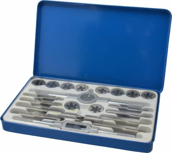 Tap & Die Set: 1/4-20 to 1/2-20 Taps, UNC & UNF MPN:CCT1564