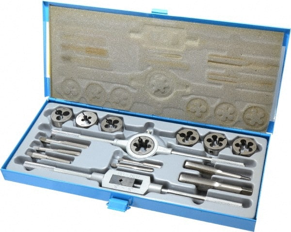 Tap & Die Set: 1/4-28 to 3/4-16 Taps, UNF MPN:CCT1573