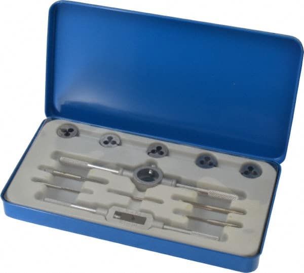 Tap & Die Set: #4-40 to #10-32 Taps, #4-40 to #10-32 Dies, UNC & UNF MPN:CCT1592