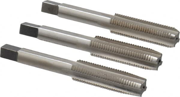 Tap Set: 7/16-20 UNF, 4 Flute, High Speed Steel, Bright Finish MPN:MSC-04473237