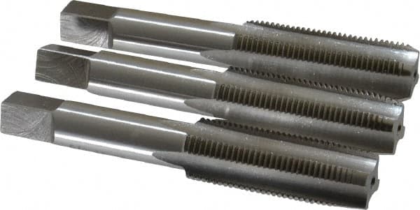 Tap Set: 5/8-18 UNF, 4 Flute, High Speed Steel, Bright Finish MPN:MSC-04476214