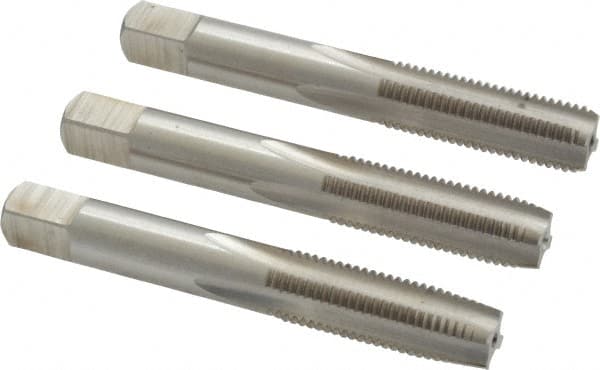 Tap Set: Metric Fine, 4 Flute, High Speed Steel, Bright Finish MPN:JY9036328