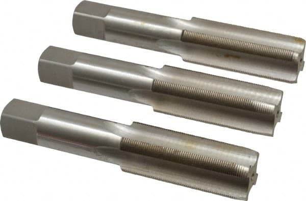 Tap Set: Metric Fine, 4 Flute, High Speed Steel, Bright Finish MPN:JY9036484