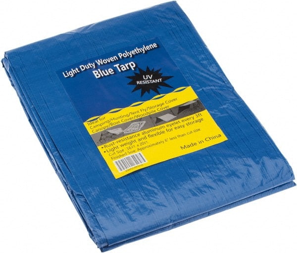 Tarp/Dust Cover: Blue, Rectangle, Polyethylene, 20' Long x 16' Wide MPN:KSMSCBB1620