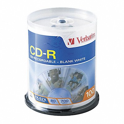 CD-R Disc 700 MB 80 min 52x PK100 MPN:VER94712