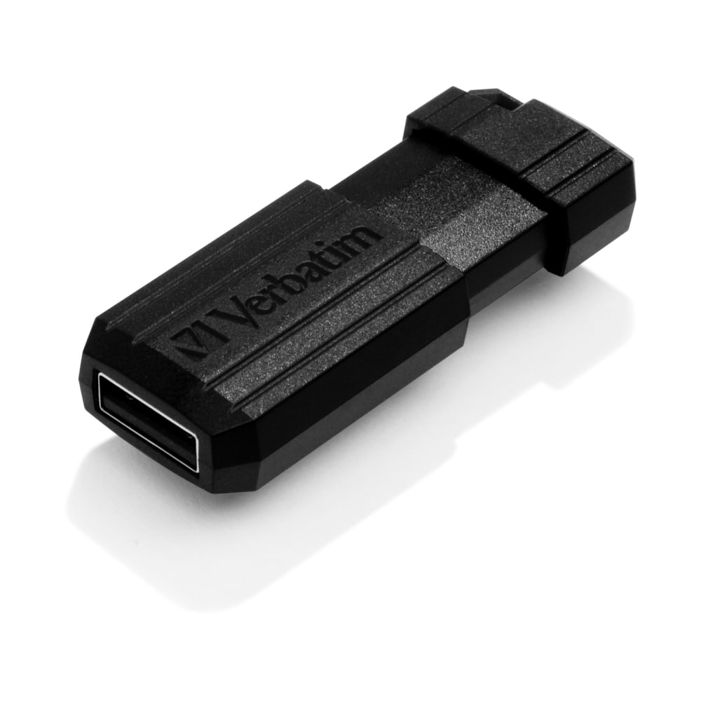 Verbatim PinStripe USB Flash Drive, 16GB, Black (Min Order Qty 8) MPN:49063
