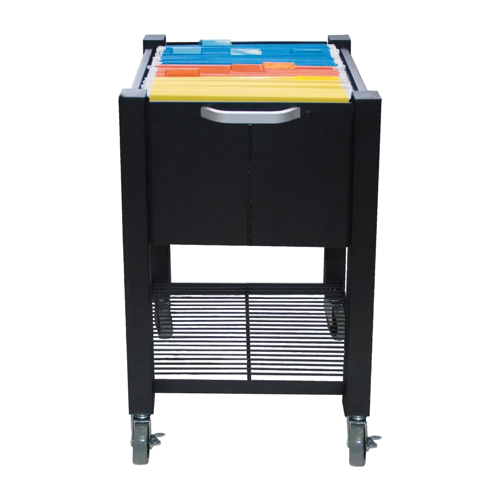 Vertiflex SmartWorx Sidekick Steel File Cart, 27 3/4inH x 15inW x 16 1/2inD, Black MPN:VF53002