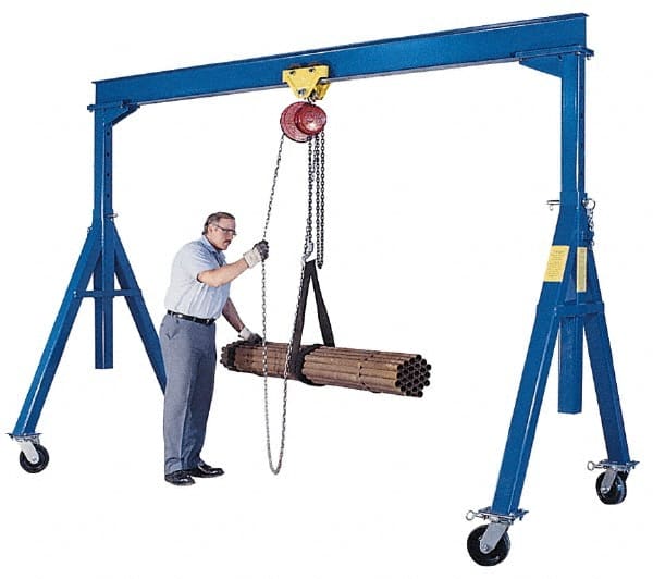 Fixed Gantry Crane: 2,000 lb Working Load Limit, 10.125