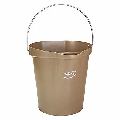 F8439 Hygienic Bucket 3 1/4 gal Brown MPN:568666