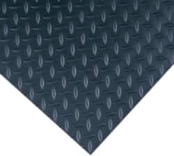 75 Ft. Long x 2 Ft. Wide x 1/4 Inch Thick, Vinyl, Diamond Plate Surface Switchboard Matting MPN:701.14X2X75BK