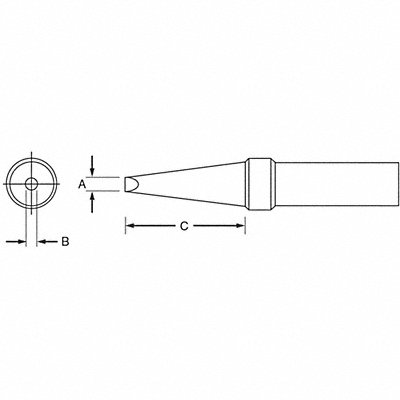 WELLER ET Chisel Soldering Tip MPN:ETAA