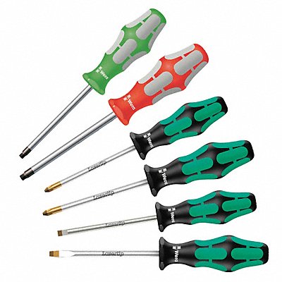 Screwdriver Set Slotted 1/4x6 6 Pc MPN:05347778001