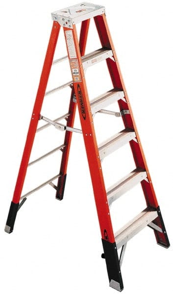 5-Step Fiberglass Step Ladder: Type IAA, 375 lb Capacity, 6' High MPN:7406