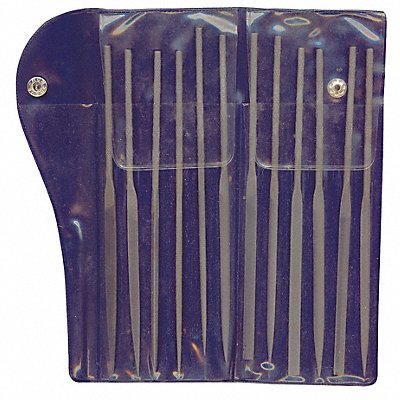 Needle File Set 4 Cut 7.2 In 12 Pc MPN:10Z663
