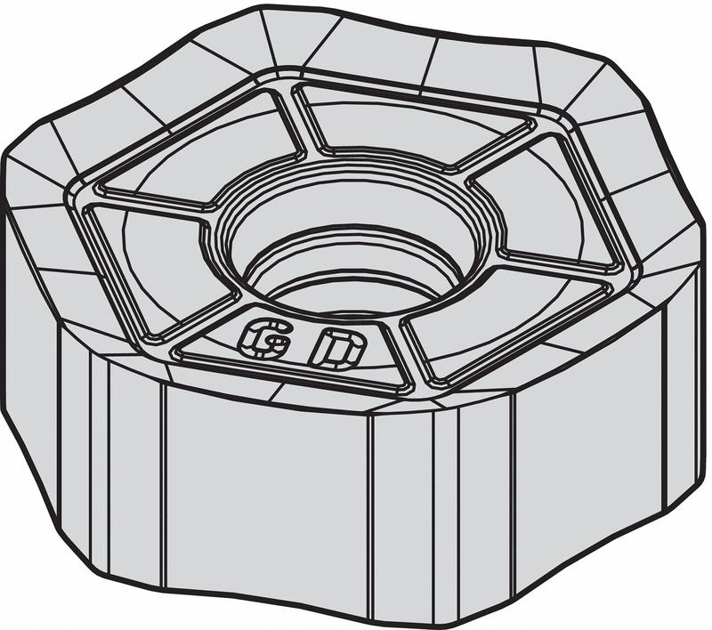 Hex Milling Insert 8.58mm Carbide MPN:HNGJ535ANSNGD