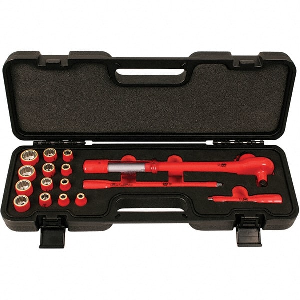 Combination Hand Tool Set: 16 Pc, Socket & Bit Set MPN:30192