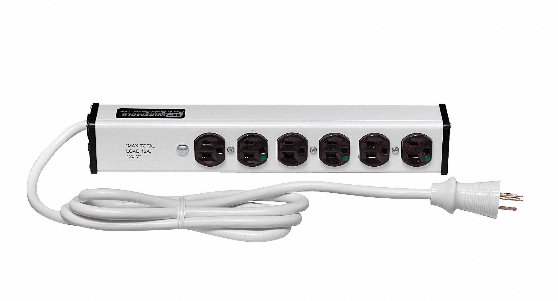 Outlet Strip 6 Outlet 15A 13-1/4 L Wht MPN:ULM6-6