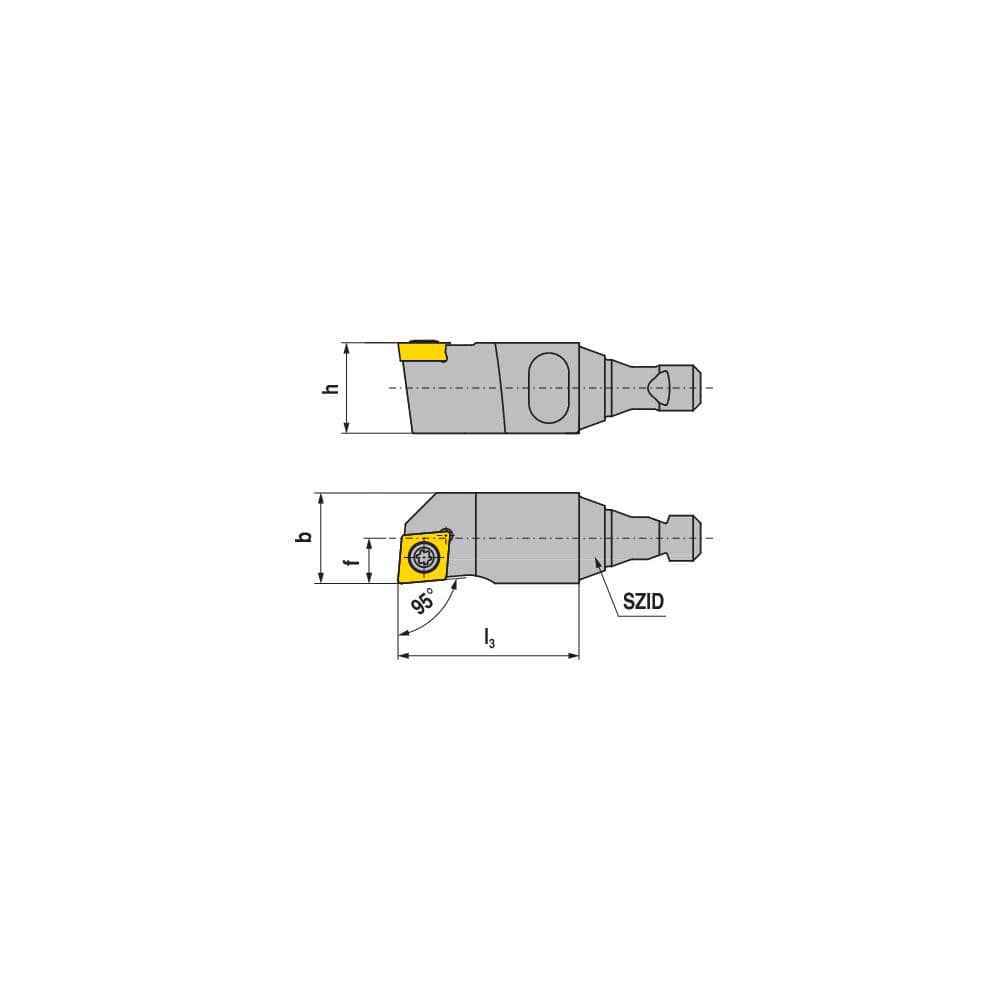 Modular Turning & Profiling Cutting Unit Heads, System Size: BH12 , Cutting Direction: Right Hand , Compatible Insert Style: CC..  MPN:72808221