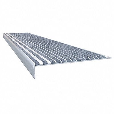 Stair Tread Gray 48in W Extruded Alum MPN:500CGY4
