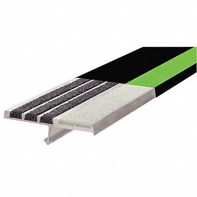 Stair Nosing Black 60in W Extruded Alum MPN:M231BFNGBLA5