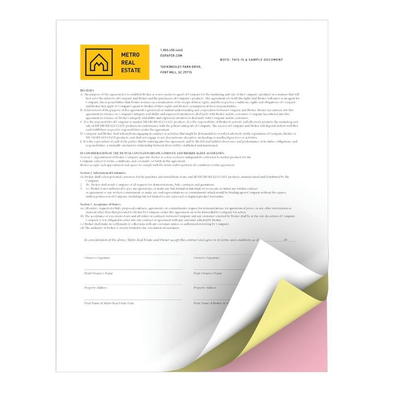 Xerox Revolution Premium Digital Carbonless Laser Paper, 3-Part Straight, 10 Reams, White/Canary/Pink, Letter Size (8 1/2in x 11in), 1670 Sets Total, 167 Sets Per Ream, 20 Lb, 92 Brightness MPN:3R12425