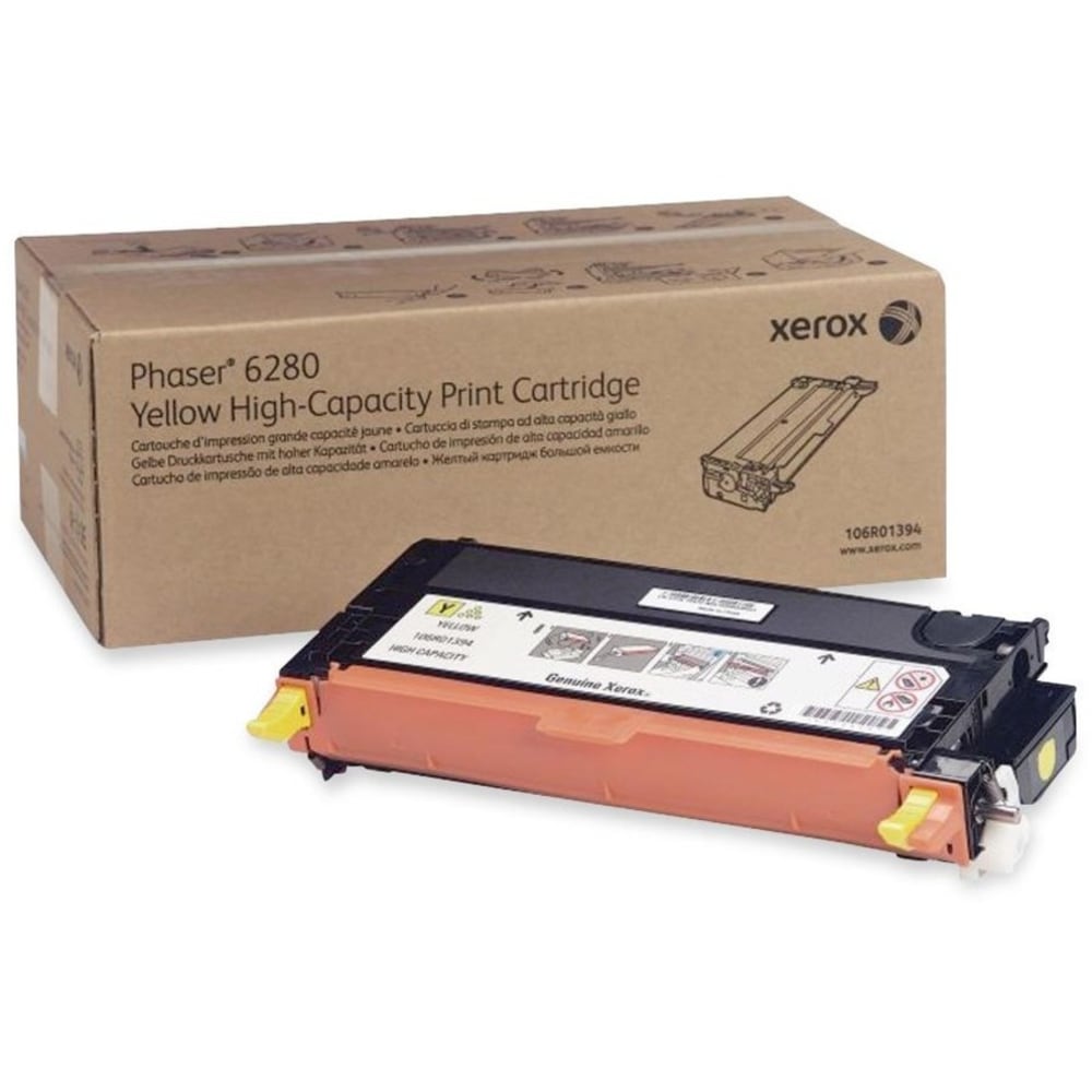Xerox 6280 Yellow High Yield Toner Cartridge, 106R01394 MPN:106R01394
