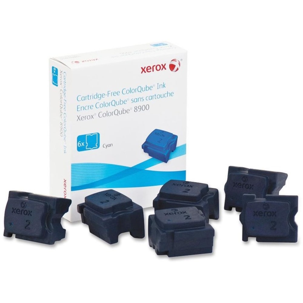 Xerox 8900 ColorQube Cyan Solid Ink, Pack Of 6, 108R01014 MPN:108R01014