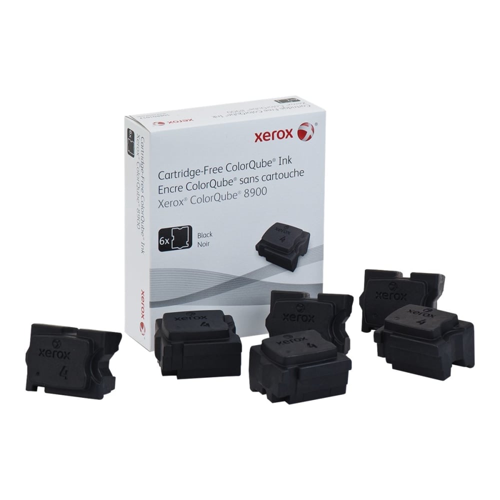 Xerox 8900 ColorQube Black Solid Ink, Pack Of 6, 108R01017 MPN:108R01017