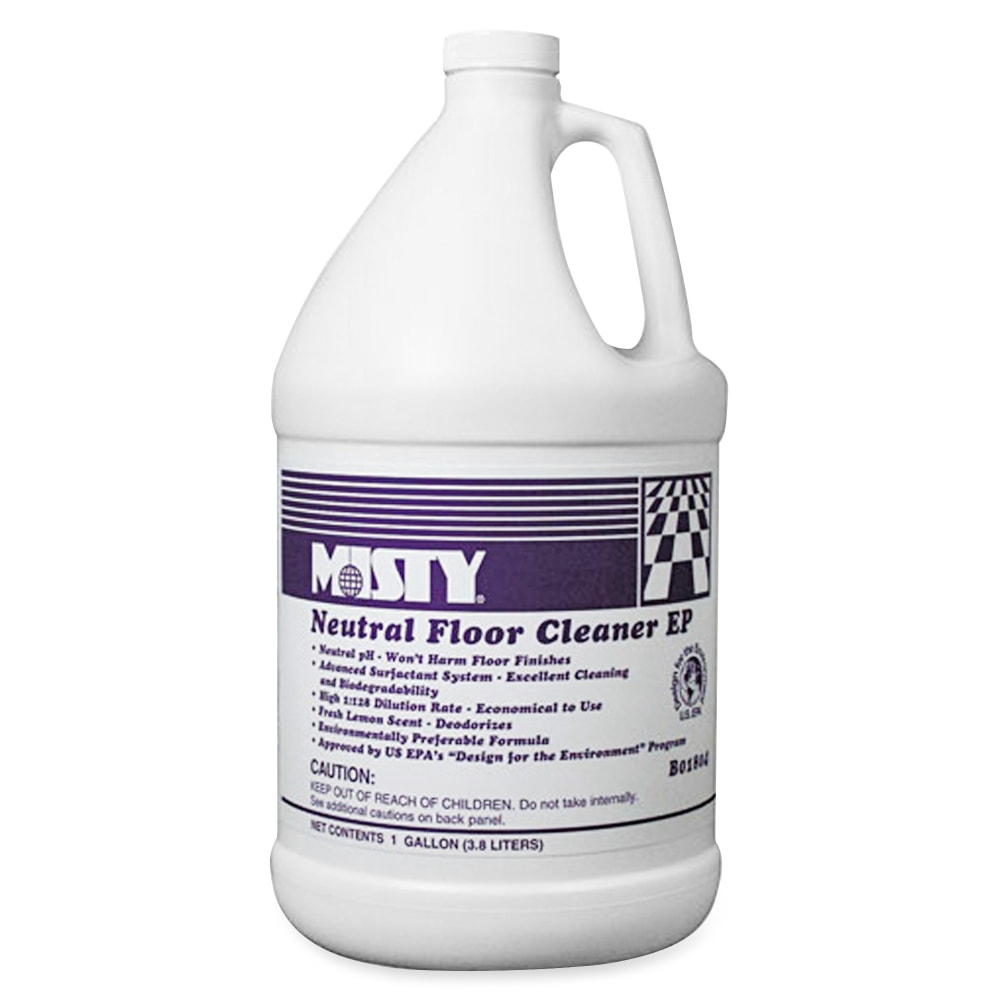 MISTY Neutral Floor Cleaner - Concentrate - Lemon Scent - 4 / Carton - Green (Min Order Qty 2) MPN:1033704CT