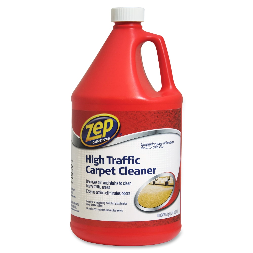 Zep High-Traffic Carpet Spot Remover & Cleaner - 128 fl oz (4 quart) - 4 / Carton - Red (Min Order Qty 2) MPN:ZUHTC128CT