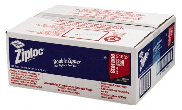 Storage Bag: 1 gal, Clear, Plastic MPN:364948