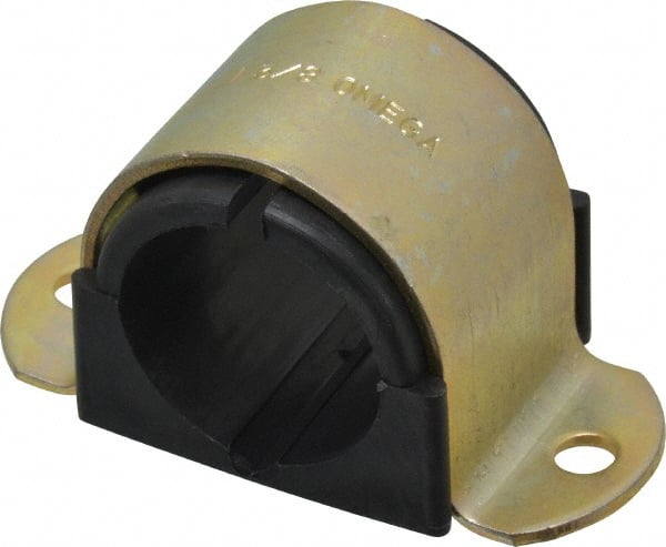 1 Pipe, Steel, Zinc Plated Pipe Strap with Cushion MPN:021M026