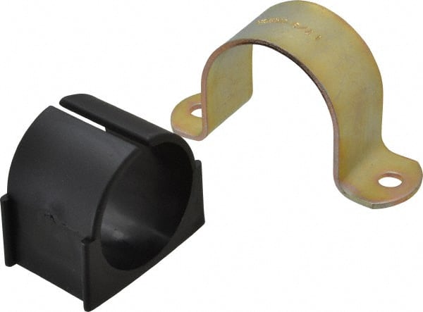 1-1/2 Pipe, Steel, Zinc Plated Pipe Strap with Cushion MPN:030M034